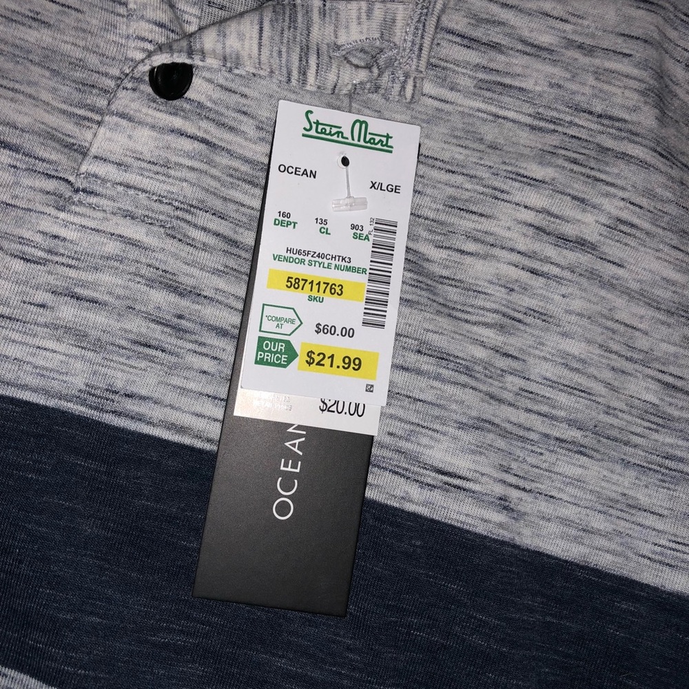 Gray and blue men’s shirt - Picture 2 of 3
